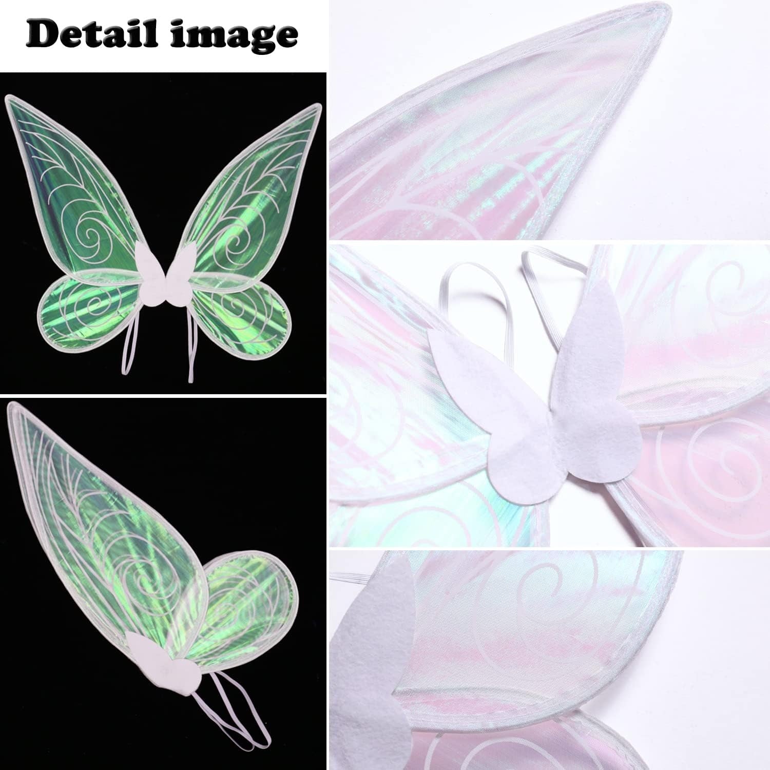 Buy now Adult Fairy Wings, Shiny Transparent Princess Wings, Angel Wings Sutable for Halloween Costume Dress Up White at indiglob india