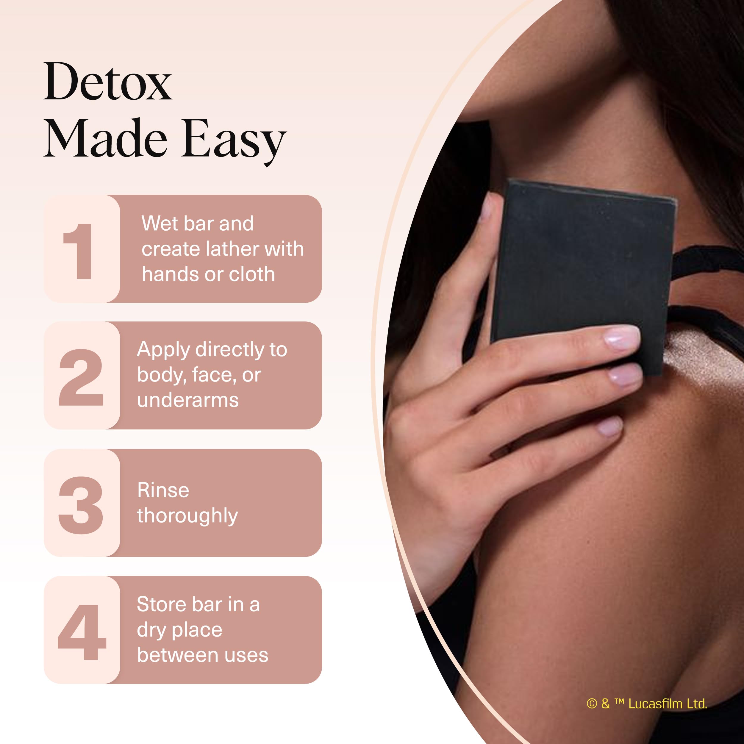 Buy now Kitsch Charcoal Soap Body Wash Bar x Star Wars Darth Æ’?? Detoxifying Bar Soap w/Activated Charcoal Æ’?? Gently Removes Excess Oil & Impurities, Clears Pores, Firms & Moisturizes Skin Æ’?? Made in USA - 4 oz at indiglob india