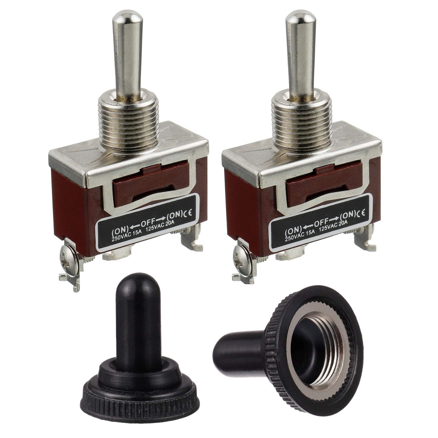 Buy now BOJACK RT1322FS Toggle Switch 125V 20A Momentary Automatic Reset Switches 250V 15A DPDT ON -Off- ON 6 Terminal pin Rocker Switch with Metal Waterproof Cap (Pack of 2) ON -Off- ON 3 Terminal at indiglob india