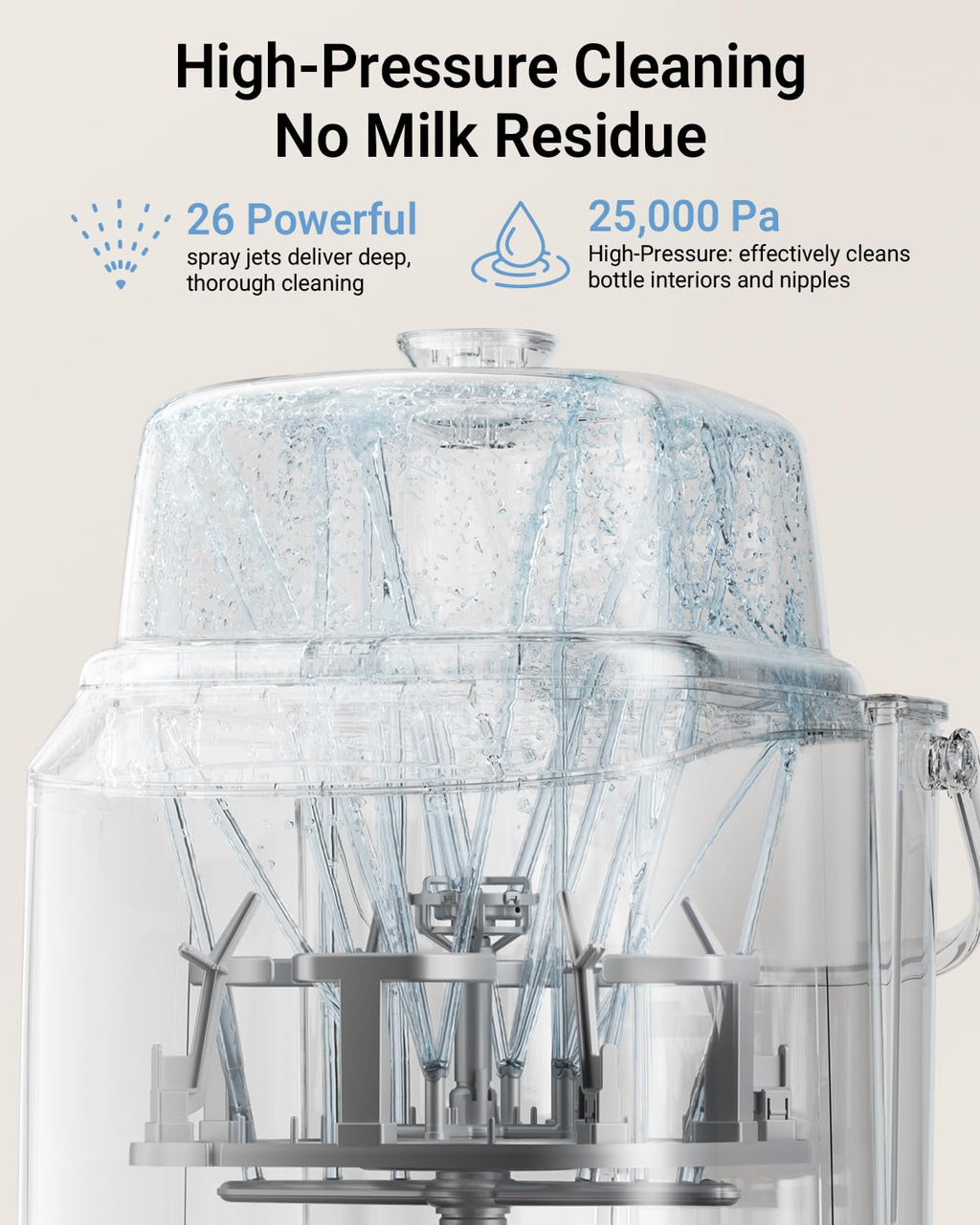 Bear Baby Bottle Washer Sterilizer Dryer All-in-One, 90 Detergent Tablets