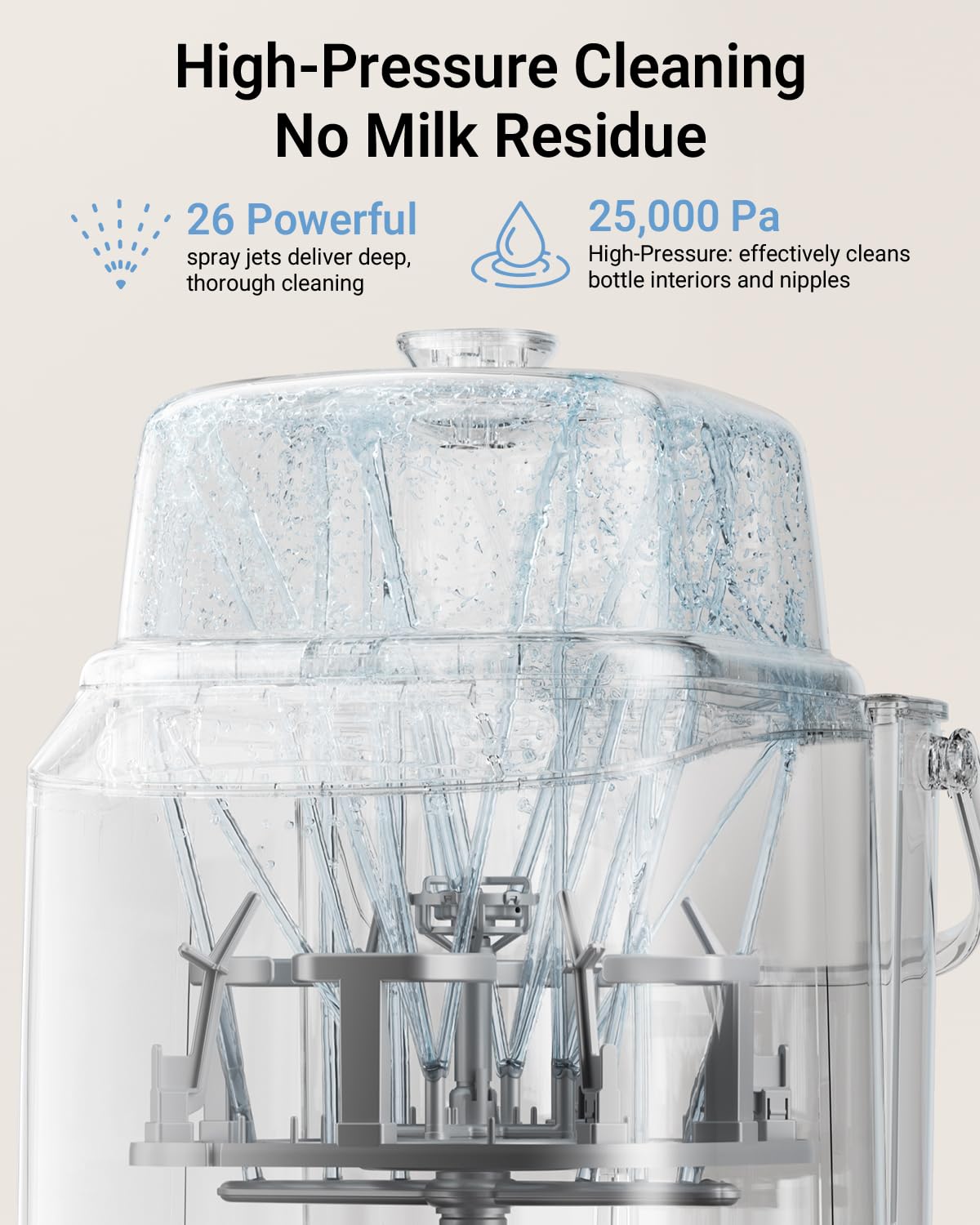 Bear Baby Bottle Washer Sterilizer Dryer All-in-One, 90 Detergent Tablets