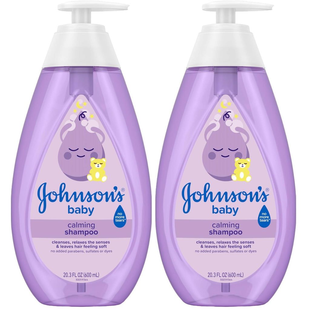 Johnson's Baby Calming Shampoo with Soothing NaturalCalm Aromas, Gentle, Hair Wash, Baby Essentials, Hypoallergenic, No Added Parabens and Sulfates, Baby Essentials, 20.3 fl. Oz