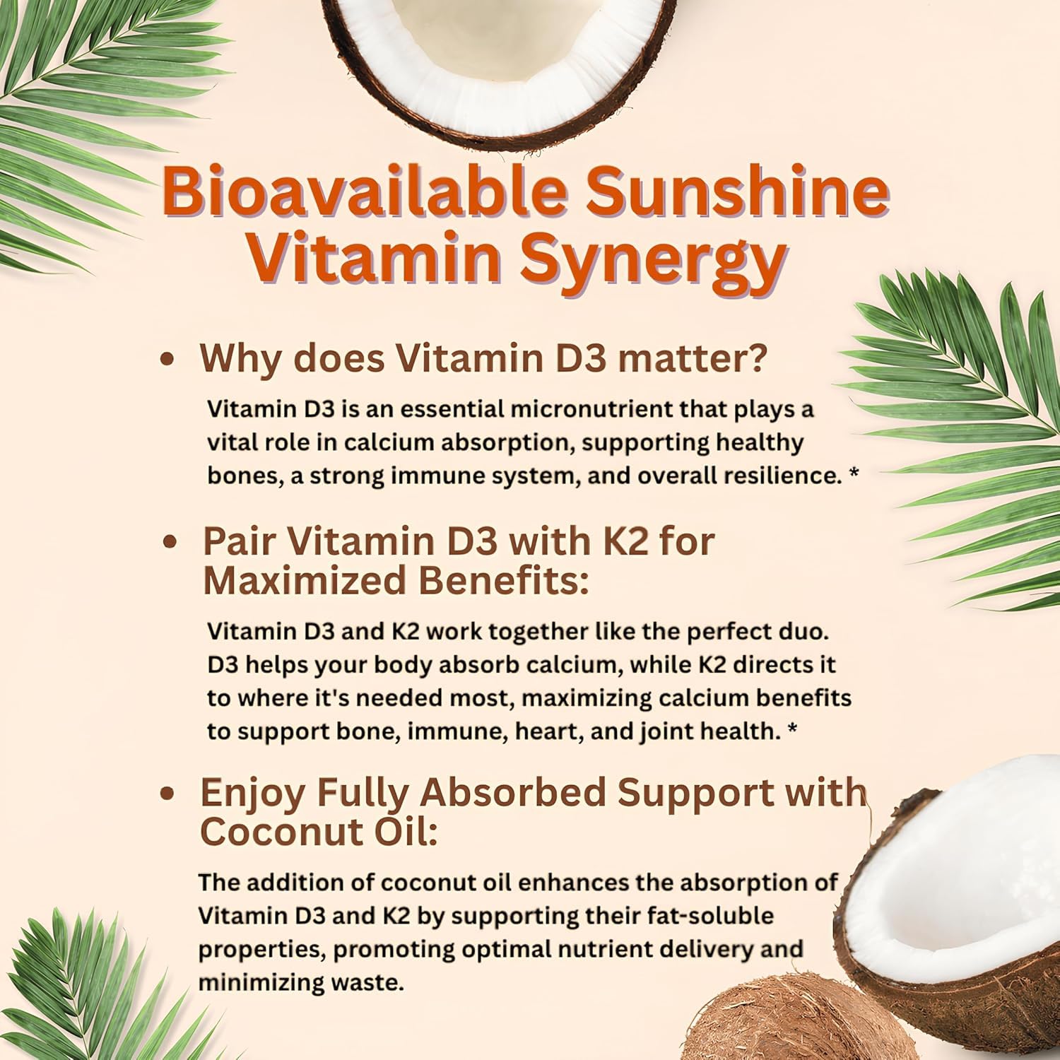 Micro Ingredients Vitamin D3 K2 MK-7 10,000 IU Per Serving, 300 Softgels | Made with Virgin Coconut Oil, K2 200 mcg Per Serving. D3 & K2 Vitamin Supplement. Easy-to-Swallow. Non-GMO, Gluten Free.