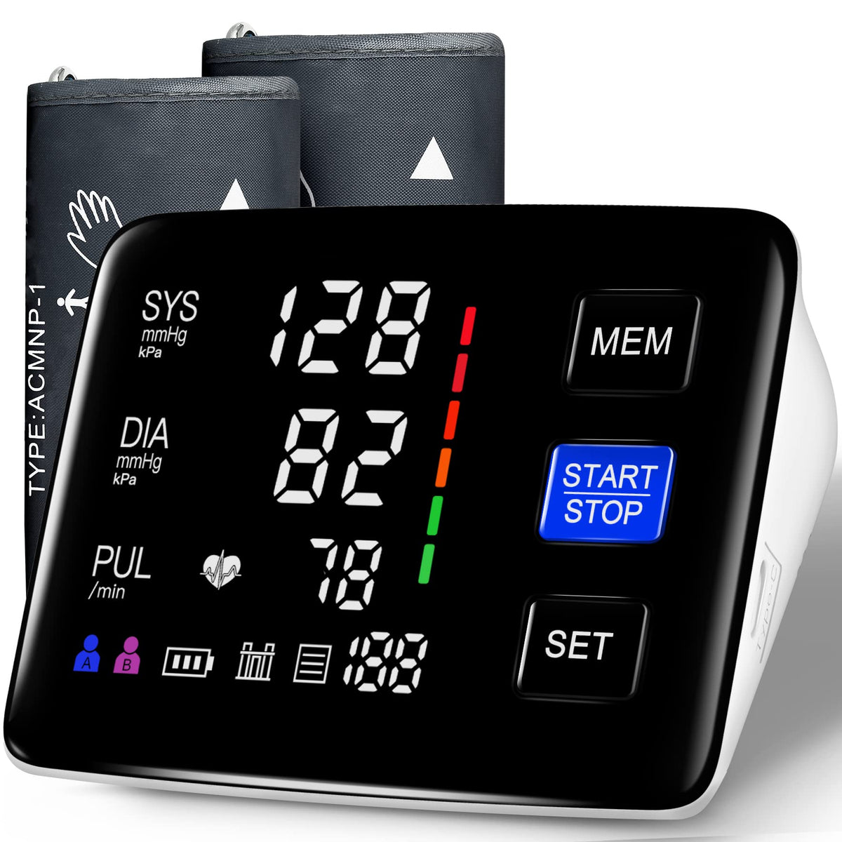 Blood Pressure Monitor, 9-17'' & 13-21'' Extra Large Blood Pressure Cuff