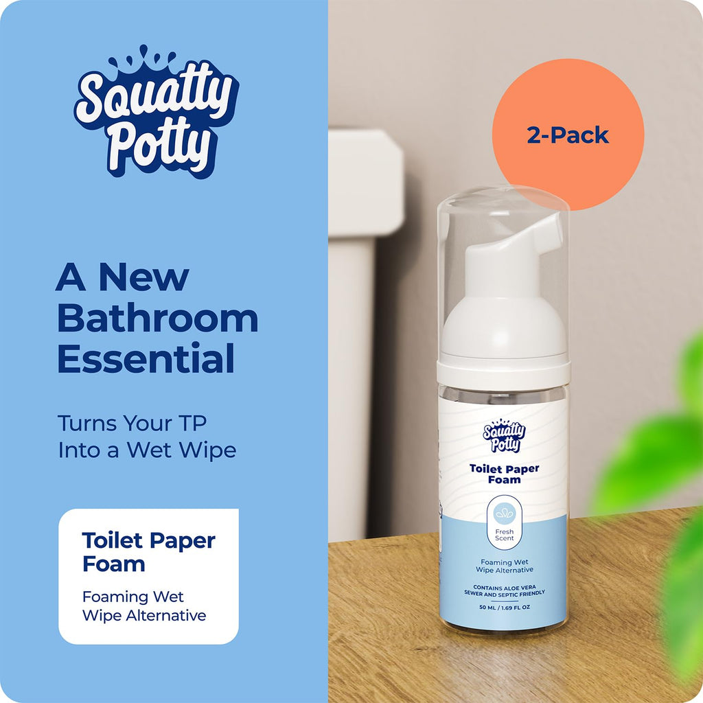 Squatty Potty Toilet Paper Tissue Paper Foam - 2 Pack, 50 ml, 1.69 Fl Oz