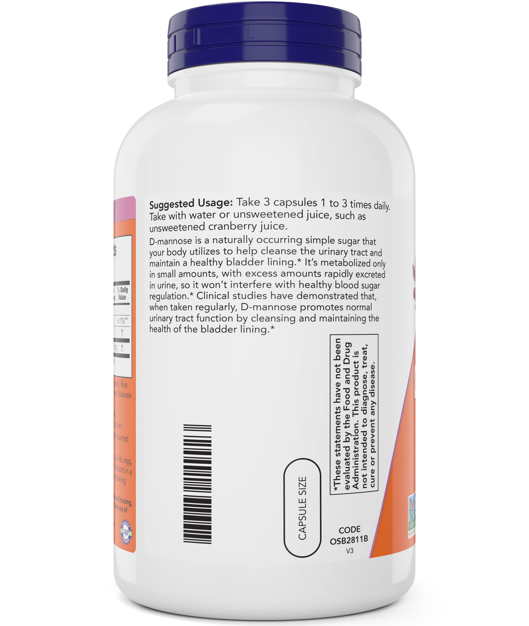 Buy now Now D-Mannose 500 mg, 300 Capsules - Vegan, Non GMO Supplement for Women and Men - Supports Healthy Urinary Tract, Cleanses The Bladder at indiglob india