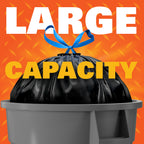 Hefty Strong Lawn and Leaf 39 Gallon Trash Bags, Heavy Duty, Black, 38ct