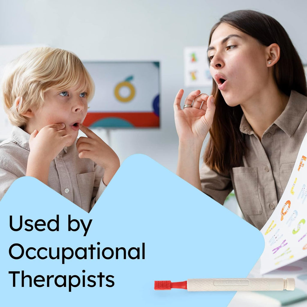 Buy now Gafly Therapens Oral Motor Therapy Tools Stimulate Speech and Feeding - Chewy Vibe Speech Therapy Toys Help Kids with Sensory Needs Chew & Relax - Oral Stimulator Kit Includes 4 Tips, Storage Pouch at indiglob india
