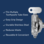 Dr. Sheffield's Stainless Steel Toothpaste Tube Squeezer Key & Roller