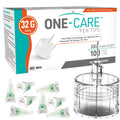 ONE-CARE Pen Tips, 32G x 4mm, Ultra-Fine, Twist-On Design, 100 Count