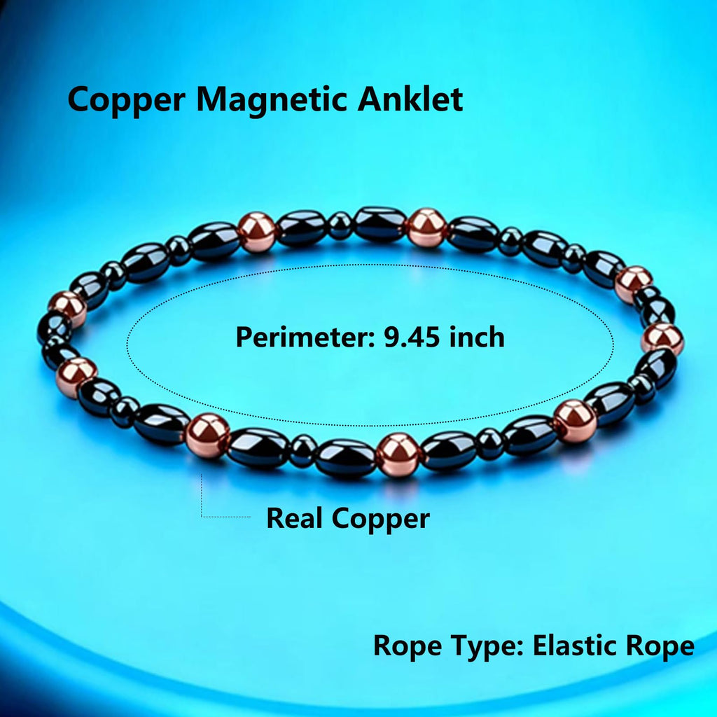 Copper Magnetic Anklets for Women Christmas for Family Red Copper