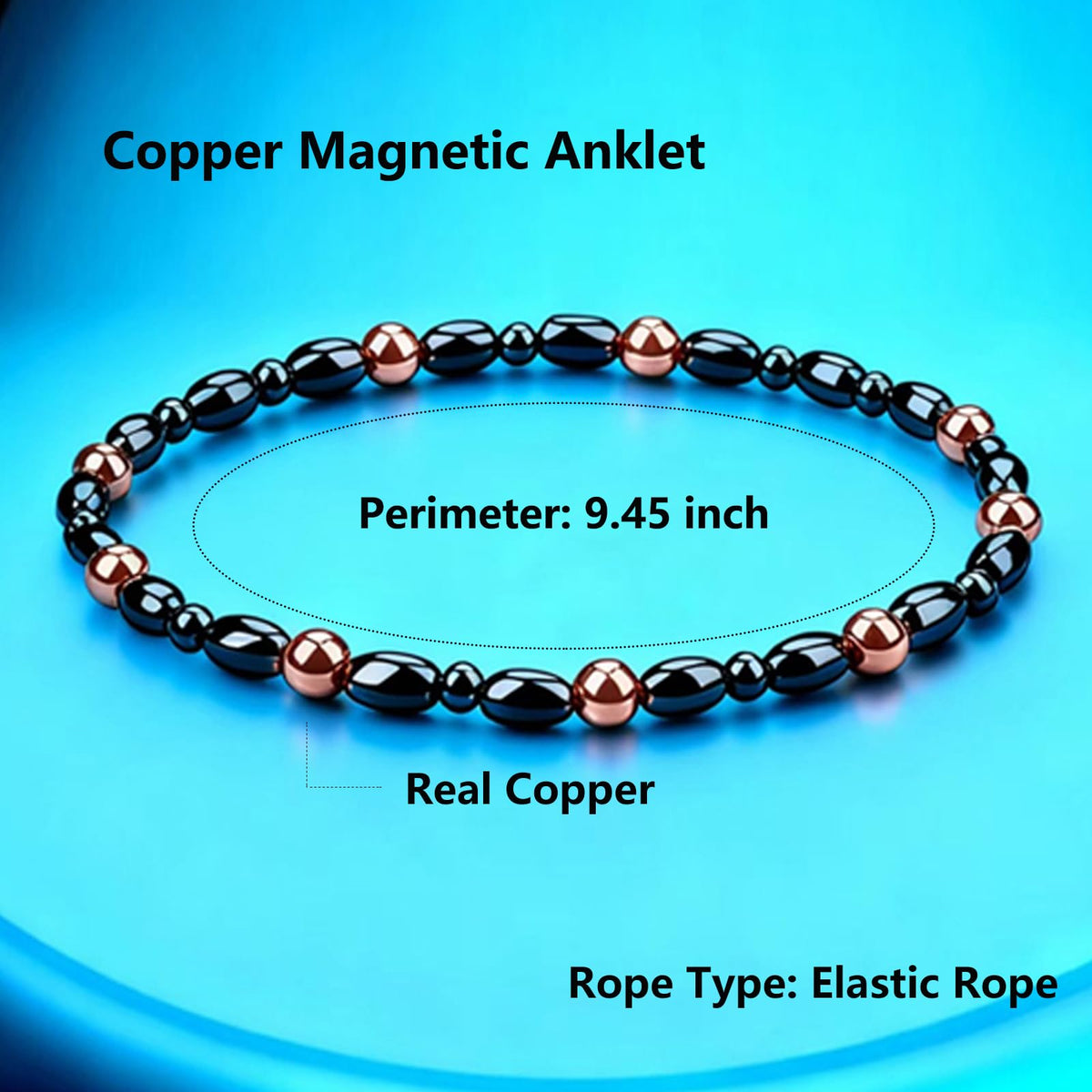 Copper Magnetic Anklets for Women Christmas for Family Red Copper
