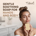 Oatmeal Soap – Natural Oatmeal & Honey Goat Milk Bar – Face & Body Wash for Eczema, Psoriasis, Dry, Itchy, Sensitive Skin Relief – Unscented Soap Great for Kids, Babies – Handcrafted, Made in USA
