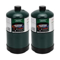 BLUEFIRE Pack of 2 Propane Fuel Camping Gas Cylinder 16.4oz All-Purpose Canister Portable Tank Bottle for Outdoor Cooking Torch Lamp