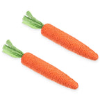 2 PCS Kitten Teething Toys for Indoor Cats, Cat Chew Toy Natural Sisal Cat Teething Toys Orange Carrot Interactive Cats Kicker Toy Interactive Kitten Kicker for Indoor Kitty Exercise