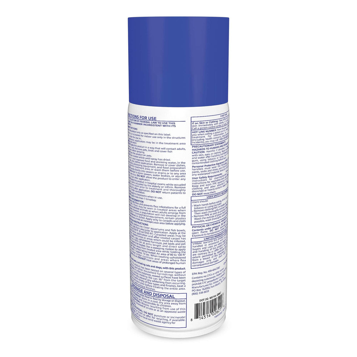 Virbac Knockout ES Area Treatment Carpet Spray for Fleas and Ticks 16 oz