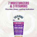 Gold Bond Age Renew Crepe Corrector Hand Cream, Crepey Skin Cream, 3 oz | Mini lotion for softer hands, unscented hand cream with 24-hour hydration, fast absorbing travel size hand lotion