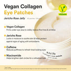 Abib Vegan Collagen Eye Patches for Wrinkles & Fine Line with Jericho Rose Jelly & Peptides, 60 Count, Korean Skin Care