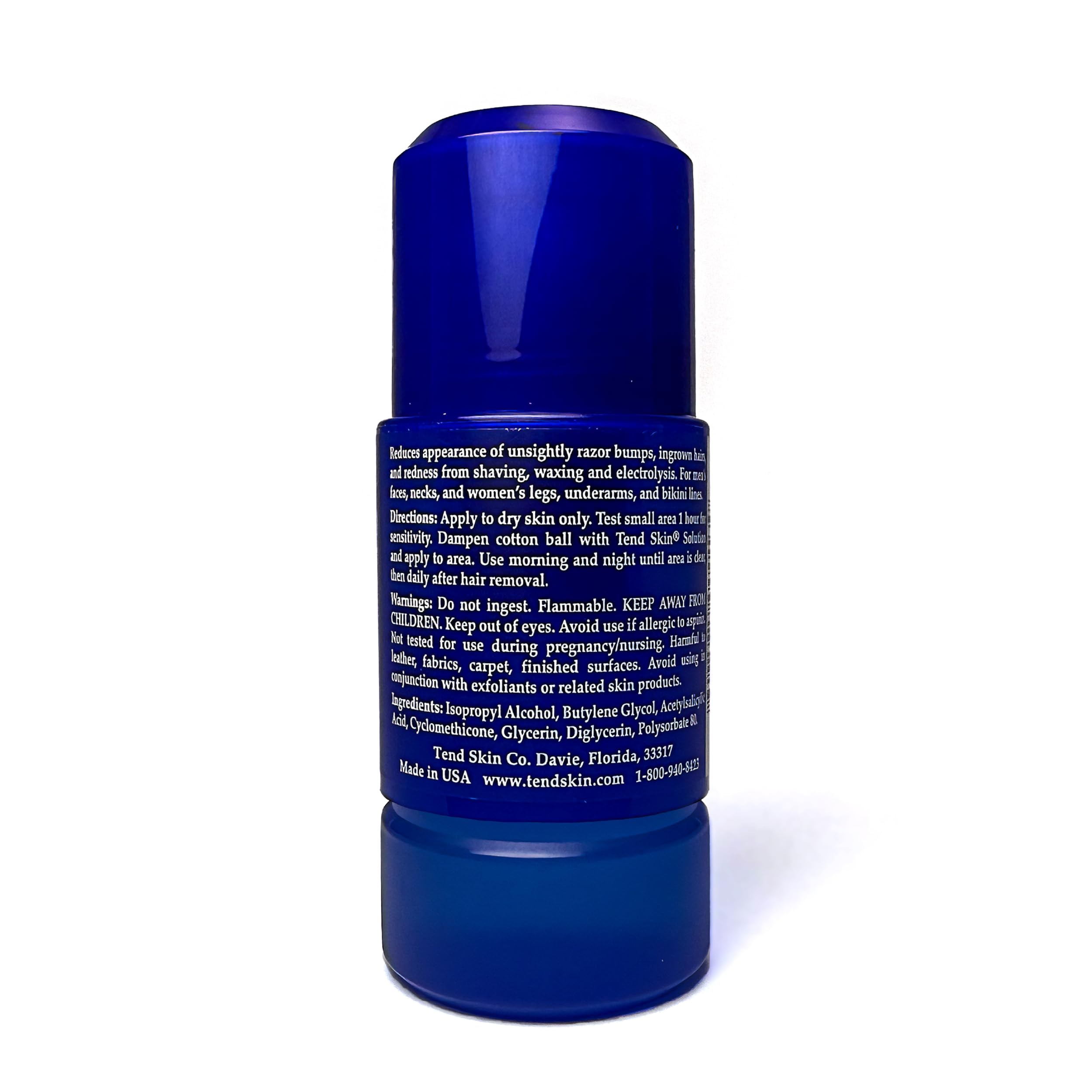 Tend Skin Refillable Roll-On Solution For Razor Bumps & Ingrown Hair 2.5 Oz | Solution for Unsightly Razor Burns, Post Shaving and Waxing Toner, Deodorant, Made in USA