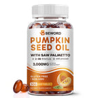 Pumpkin Seed Oil with Saw Palmetto Capsules, 3000mg/serving, Cold Pressed | 300 Softgels, Pure Virgin Oil, Essential Fatty Acids & Phytosterols | Supports Hair, Urinary, Bladder & Prostate Health