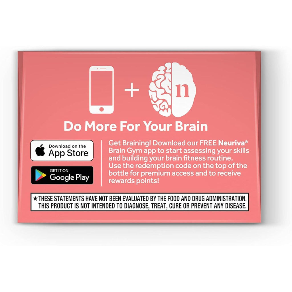 Buy now NEURIVA Original Decaffeinated Clinically Tested Nootropic Brain Supplement for Memory, Focus & Concentration, NeuroFactor & Phosphatidylserine, 28ct Capsules at indiglob india
