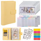 Buy now NICOOTHBudget Binder Cash Envelopes A6 Money Saving Binder with Zipper envelopes (Purple) at indiglob india