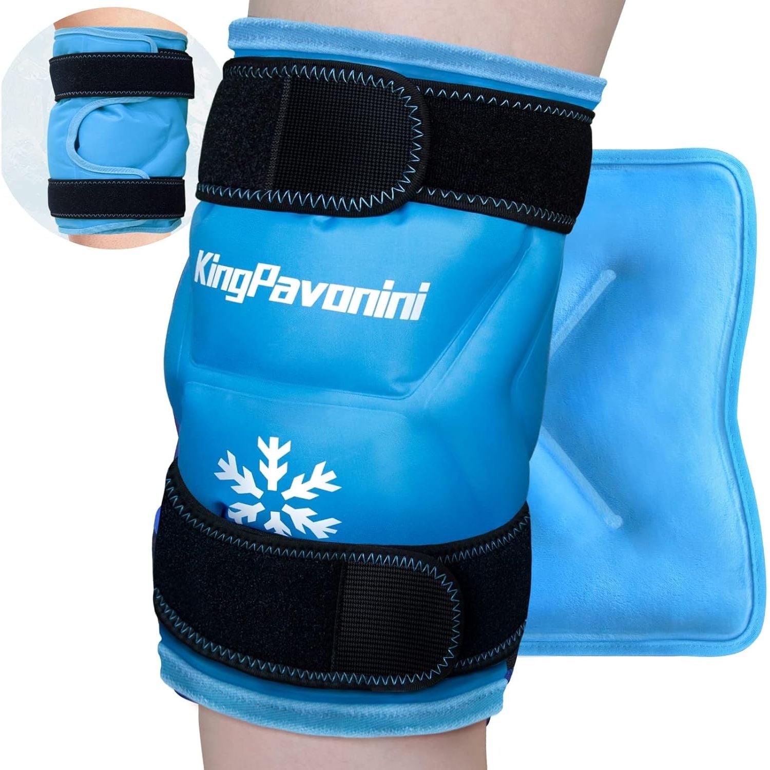 Buy now XXL Knee Ice Pack Wrap Around Entire Knee After Surgery, Reusable Gel Pack for Injuries, Large Ice Pack for Pain Relief, Swelling, Surgery, Sports Injuries, 1 Pack Sky-blue 1 at indiglob india