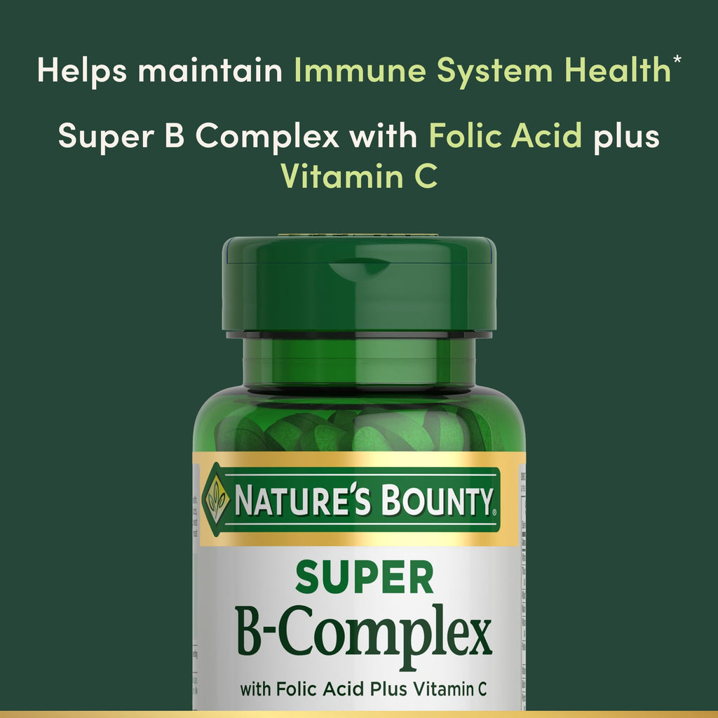 Nature's Bounty Super B Complex Vitamins with Vitamin C & Folic Acid