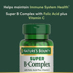 Nature's Bounty Super B Complex Vitamins with Vitamin C & Folic Acid
