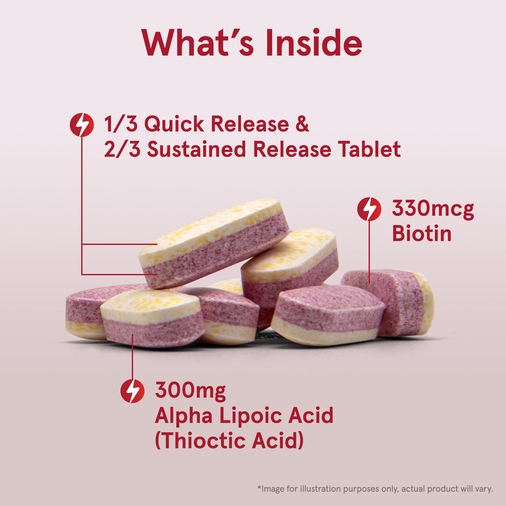 Jarrow Alpha Lipoic Sustain with Biotin, 300 mg, Antioxidant, 60 Tablets