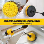 Buy now Holikme 6Pack Drill Brush Power Scrubber Cleaning Brush Extended Long Attachment Set All Purpose Drill Scrub Brushes Kit for Grout, Floor, Tub, Shower, Tile, Bathroom and Kitchen Surface，Yellow at indiglob india