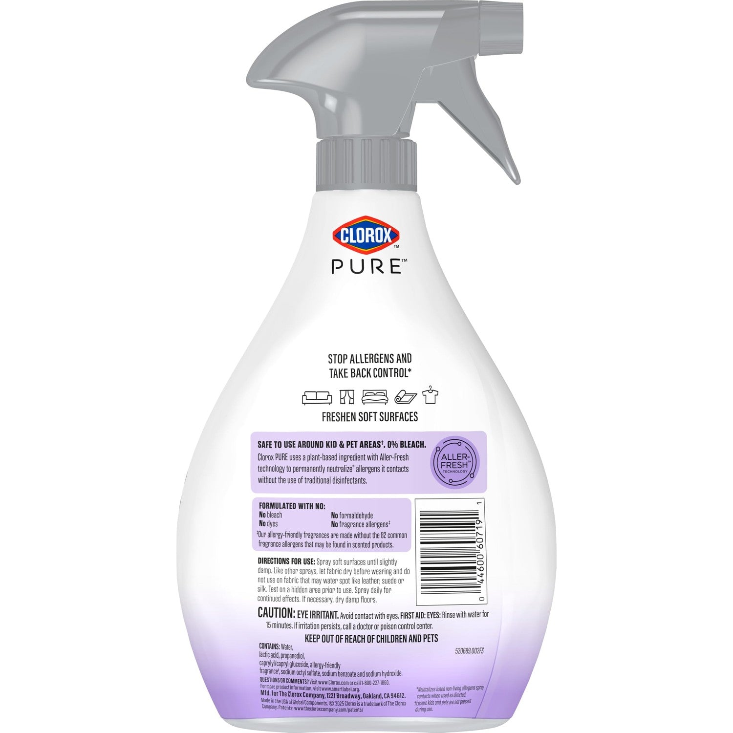 Buy now Clorox PURE Allergen Neutralizer Fabric and Carpet Spray, Nighttime Calm, 26 Fluid Ounces at indiglob india