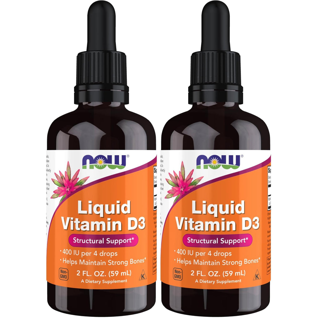 NOW Foods Supplements, Liquid Vitamin D-3, Extra Strength, Structural Support*, 1-Ounce