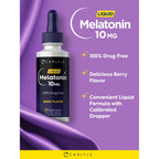 Carlyle Melatonin 10mg | 2 fl oz Liquid Drops | Berry Flavor | for Adults | Non-GMO, Vegetarian Supplement