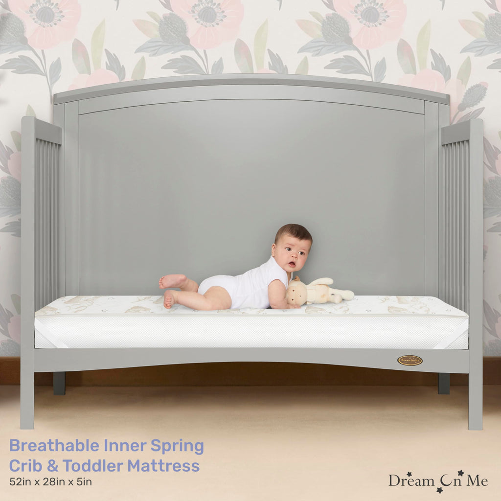 Dream On Me Twilight 2-in-1 Breathable Spring Coil Crib & Toddler Mattress