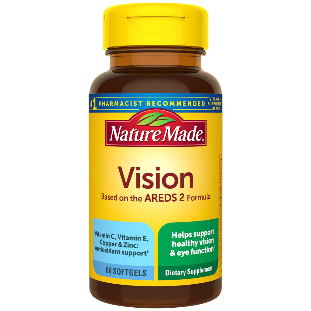 Nature Made Vision Based on the AREDS 2 Formula, Vitamin C, 60 Softgels