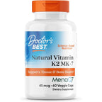Buy now Doctors Best Natural Vitamin K2 MK-7, Supports Tissue & Bone Health, Non-GMO, Gluten Free, Soy Free, Vegan 60 Veggie Caps 60 Count (Pack of 1) Unflavored at indiglob india
