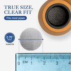 Lova Pipe Screens 100 Pack, 3/4 Inch (0.75") 304 Stainless Steel Mesh Pipe Filter Screens for Tobacco Pipes - Reusable Bowl Screens, Heat Resistant Smoking Pipe Accessories