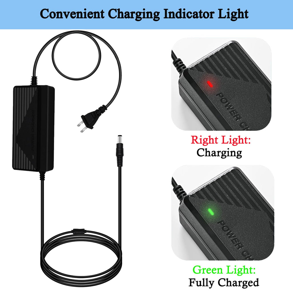 42V 2A Electric Scooter Charger for 36V Li-Batteries, Hover Board Charger Cord with 4 Plugs, Compatible with Gotrax/Ninebot/Jetson/Voyage Scooter Power Adapter