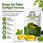 Oregano Oil & Black Seed Oil Softgels, with Cold-Pressed Black Seed and MCT, Non-GMO, Gluten Free