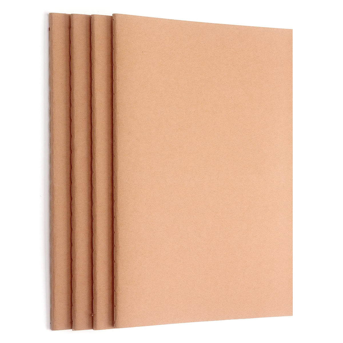 ZZTX 4 Pack Blank Kraft Notebooks A5, 36 Pages, 8.3 X 5.5 Inch
