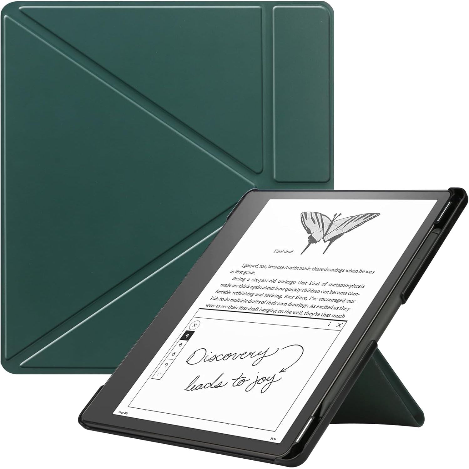 Buy now KuRoKo Slimshell Case for Kindle Scribe (2024/2022 Released), Premium Lightweight PU Leather Stand Cover with Auto Sleep/Wake for 10.2 inch Amazon Kindle Scribe 2024(1st Gen)/2022-Black Mint at indiglob india