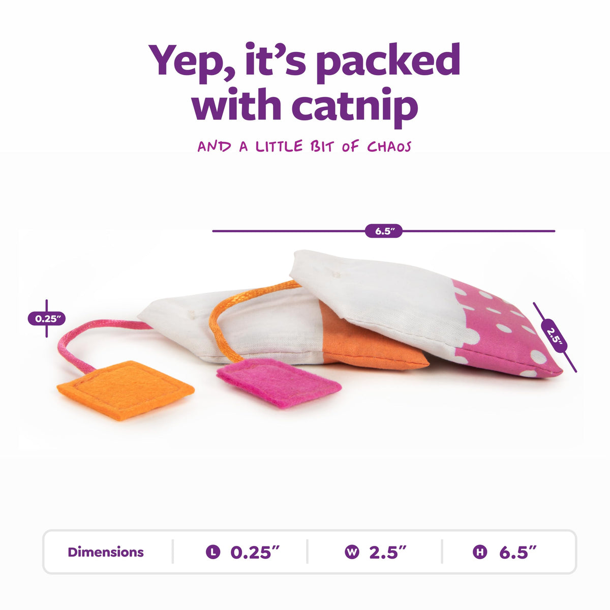 SmartyKat (2 Count Tea Teazers Catnip Cat Toys - Pink/Orange, 2 Count