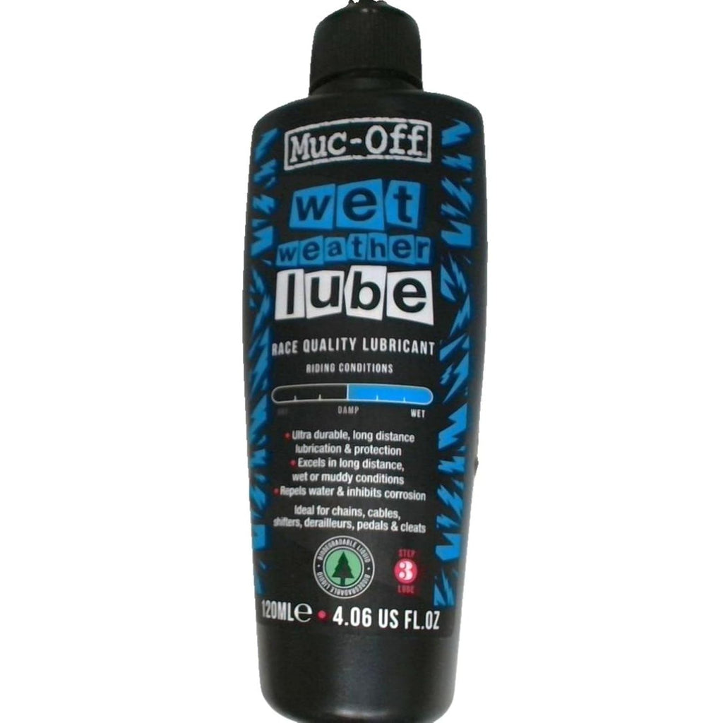 Buy now Muc-Off Chain Wet Lube 120ml | Biodegradable Bicycle Chain Lubricant Wet | Reduces Friction & Extends Chain Life | Wax-Based Formula Repels Water | Suitable for MTB & Road Bikes 120ml at indiglob india