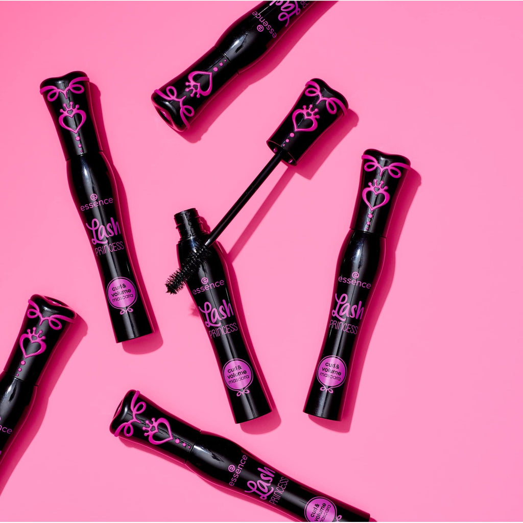 essence Lash Princess Curl & Volume Mascara, Black (Pack of 1) | Lifting, Volumizing & Lengthening Fiber Brush, Long-Lasting Lightweight Formula, Vegan, Cruelty Free, Paraben Free