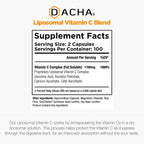 DACHA Natural Liposomal Vitamin C - 1700mg, 200 Capsules, Immune System & Collagen Booster, High Absorption Fat Soluble VIT C, Buffered, Skin Vitamins, Vegeterian, Vegan