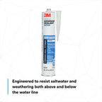 Buy now 3M Marine Adhesive Sealant 5200 (06500) Permanent Bonding and Sealing for Boats and RVs Above and Below the Waterline Waterproof Repair, White, 10 fl oz Cartridge at indiglob india