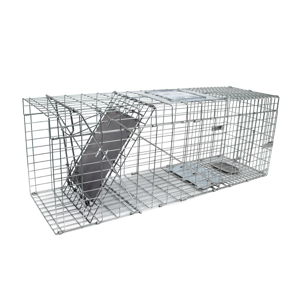SZHLUX 32" Live Animal Cage Trap, Heavy Duty Folding Raccoon Traps, Humane Cat Trap for Stray Cats, Raccoons, Squirrel, Skunk, Mole, Groundhog, Armadillo, Rabbit, Catch and Release