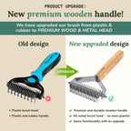 Dematting Comb for Cats and Dogs - Deshedding Undercoat Rake - Mat Remover
