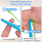 LovesTown Kids Craft Scissors, 6PCS Blunt Tip Safety Scissors Stocking Stuffer for Toddler, Anti-Pinch Design for Child Hand-Eye Coordination Development, Art Craft Scrapbooking Supplies
